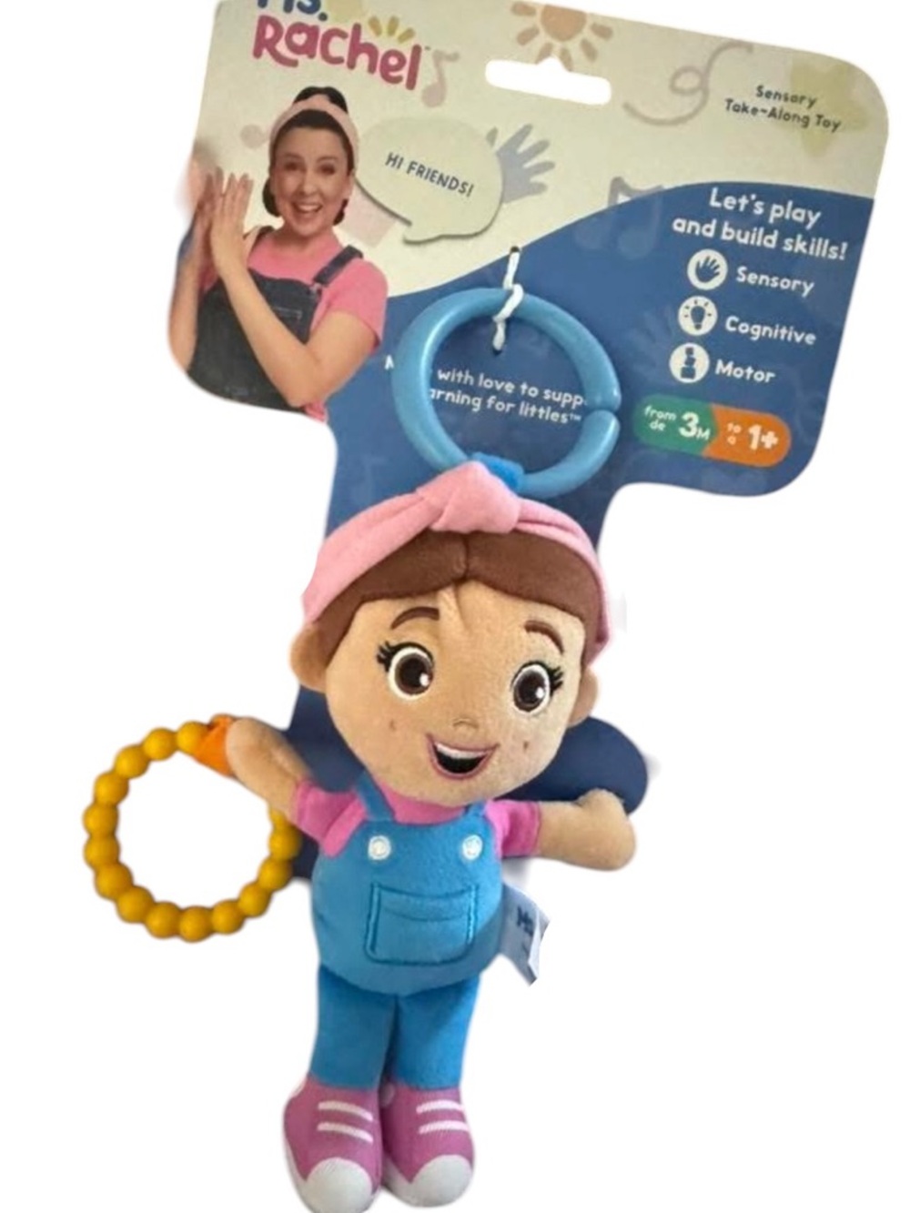 Ms. Rachel Plush Car seat Clip-On Doll